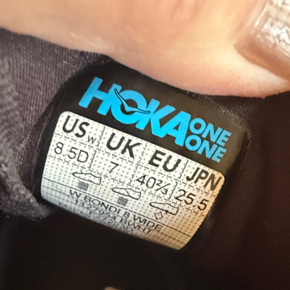 Hoka Bondi 8 Black Athletic Shoes - Picture 10 of 10